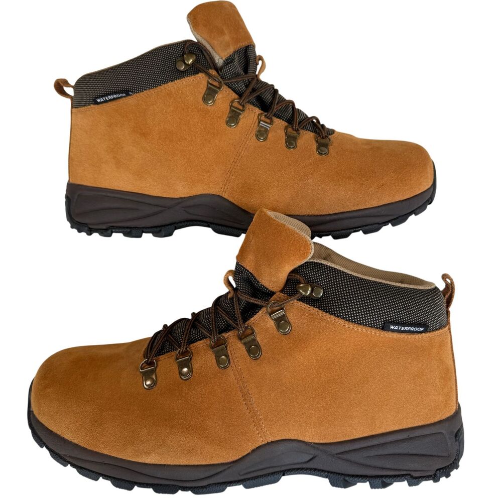 Drew Peak Suede Waterproof 40690-8C Men's Brown Suede Hiking Boots Size 12 6E